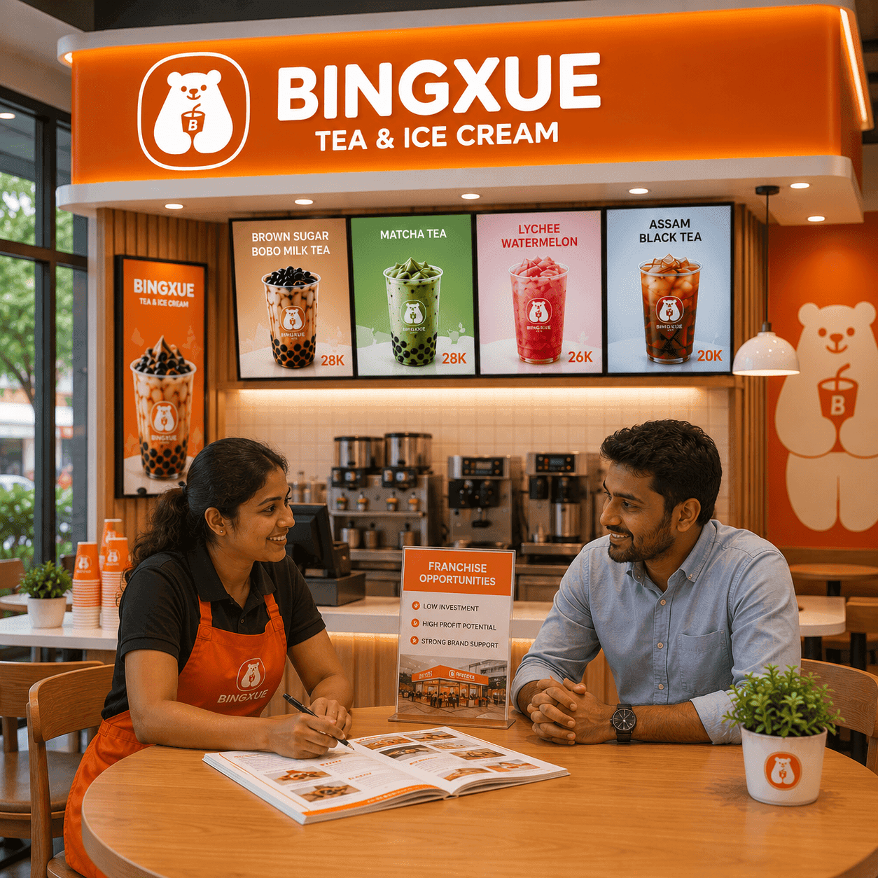 Bingxue Franchise Store Mockup